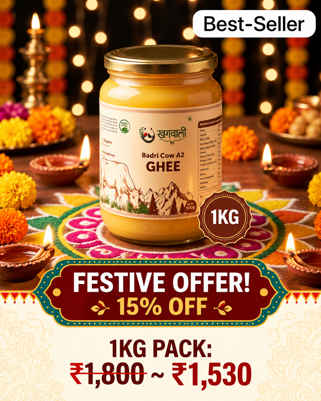 Festive Badri Cow Ghee Offer 白小姐